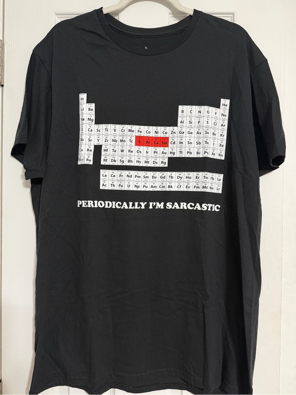 Periodically I’m sarcastic tee shirt mens size XL science chemistry school